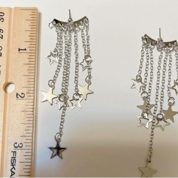 Multi star dangle drop earrings #175 - Picture 6 of 7